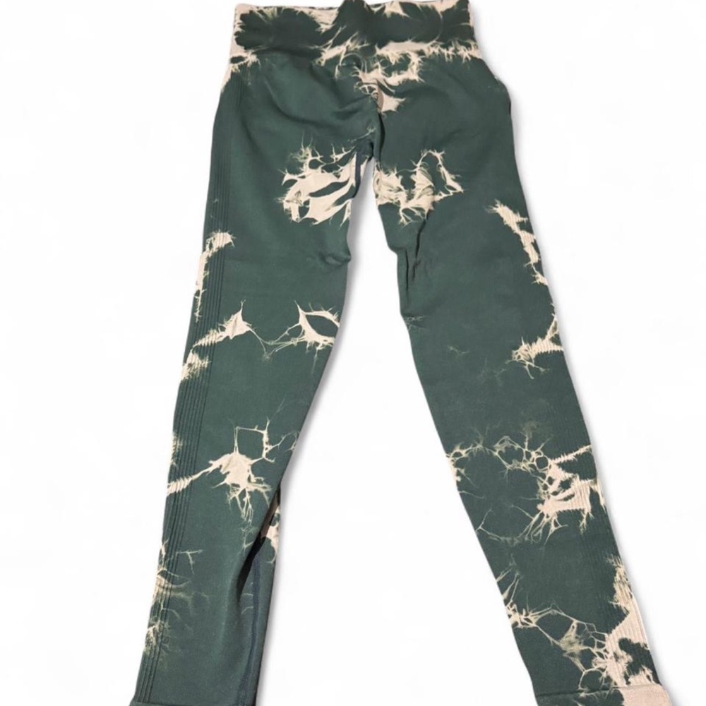 Green Tie-Dye Leggings